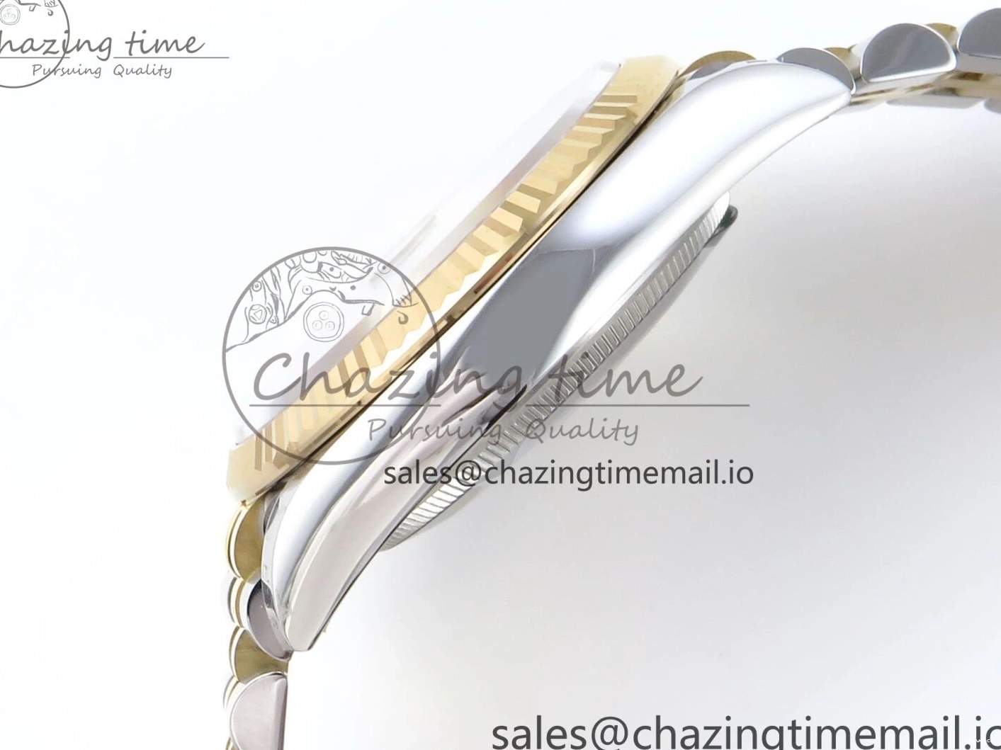 Best Stick YG 126233 EWEF SS on Textured Jubilee A3235 Bracelet 36 Marker YG Edition DateJust Dial 0510